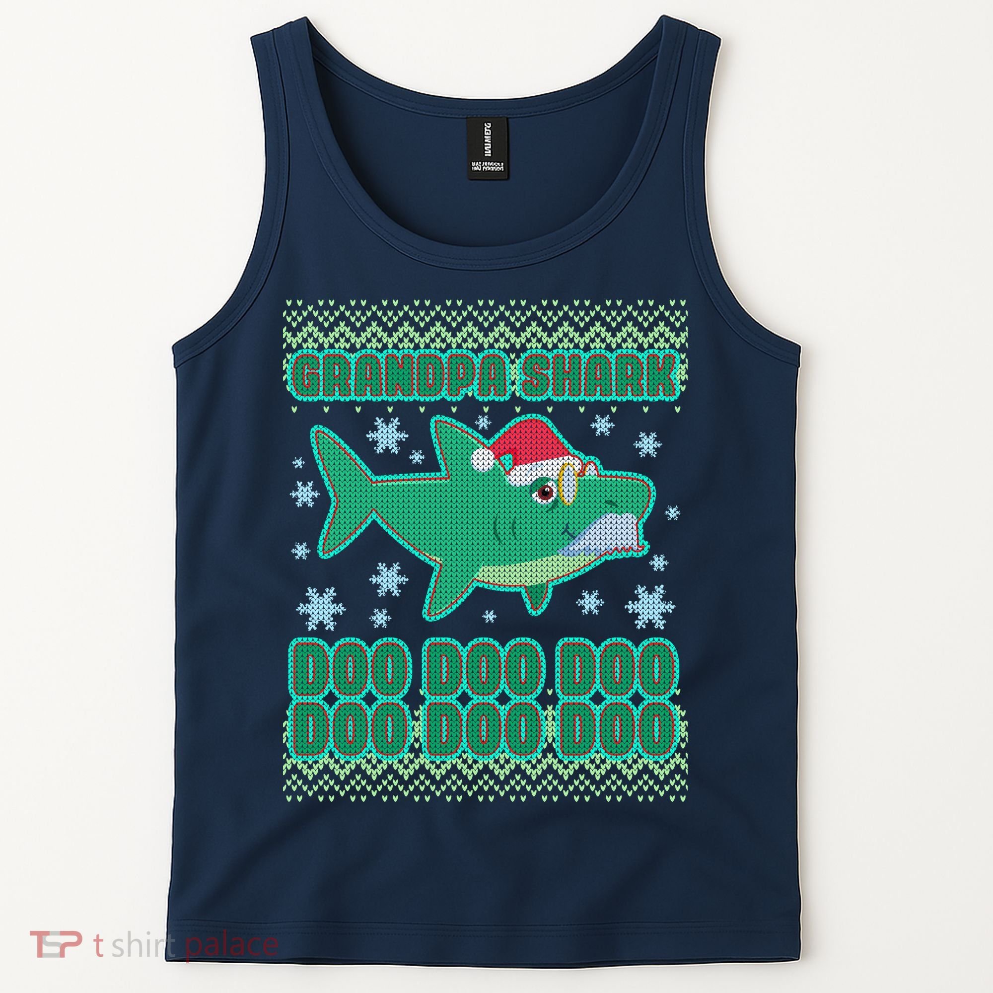 Christmas Grandpa Shark Doo Doo Doo Tank Top