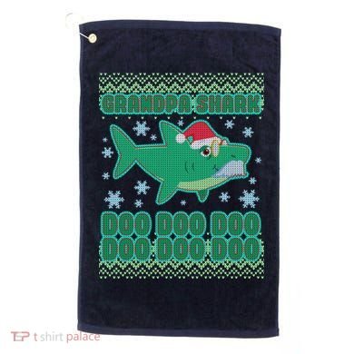 Christmas Grandpa Shark Doo Doo Doo Golf Towel