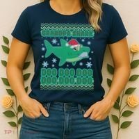 Christmas Grandpa Shark Doo Doo Doo Women's T-Shirt thumb 2