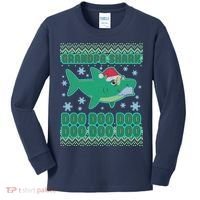 Christmas Grandpa Shark Doo Doo Doo Kids Long Sleeve Shirt thumb 0