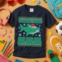 Christmas Grandpa Shark Doo Doo Doo Kids T-Shirt thumb 3