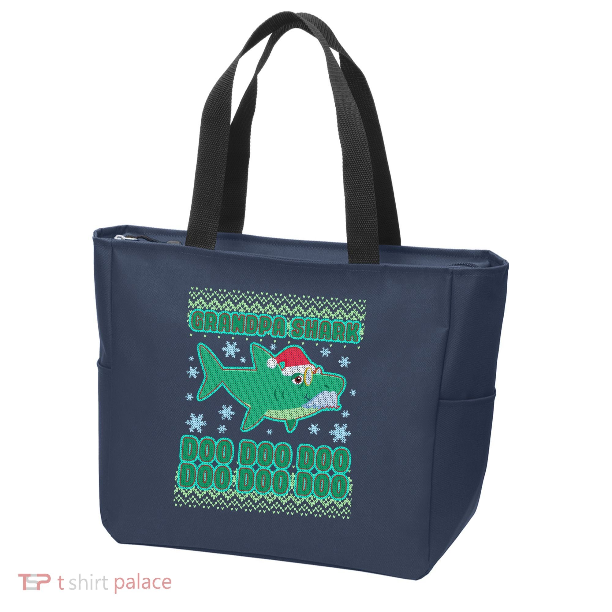 Christmas Grandpa Shark Doo Doo Doo Tote Bag