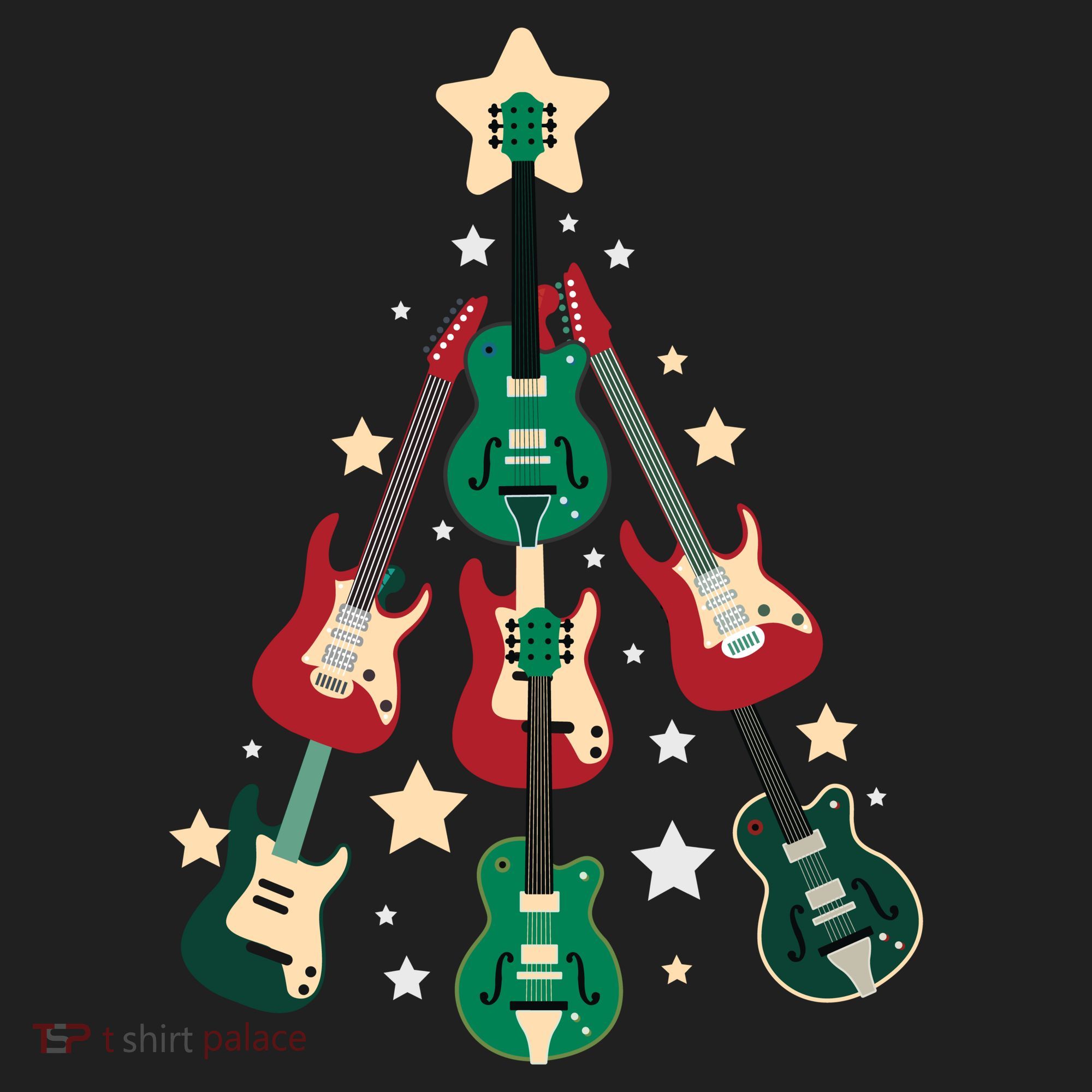Christmas Guitar Tree  Women's Sweatshirt