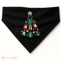 Christmas Guitar Tree  USA-Made Doggie Bandana thumb 0