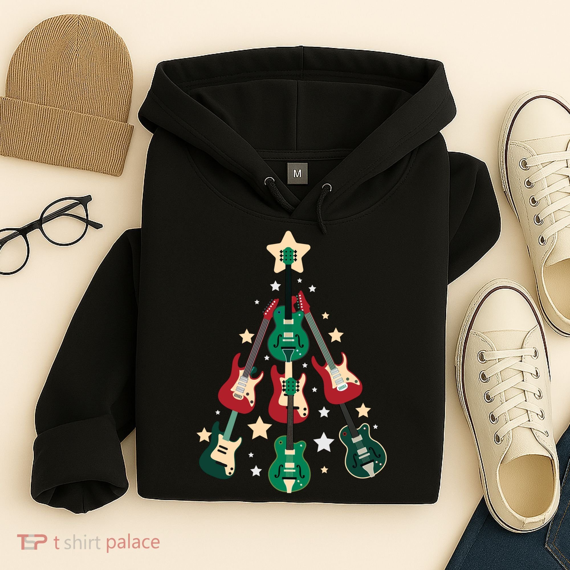 Christmas Guitar Tree  Hoodie