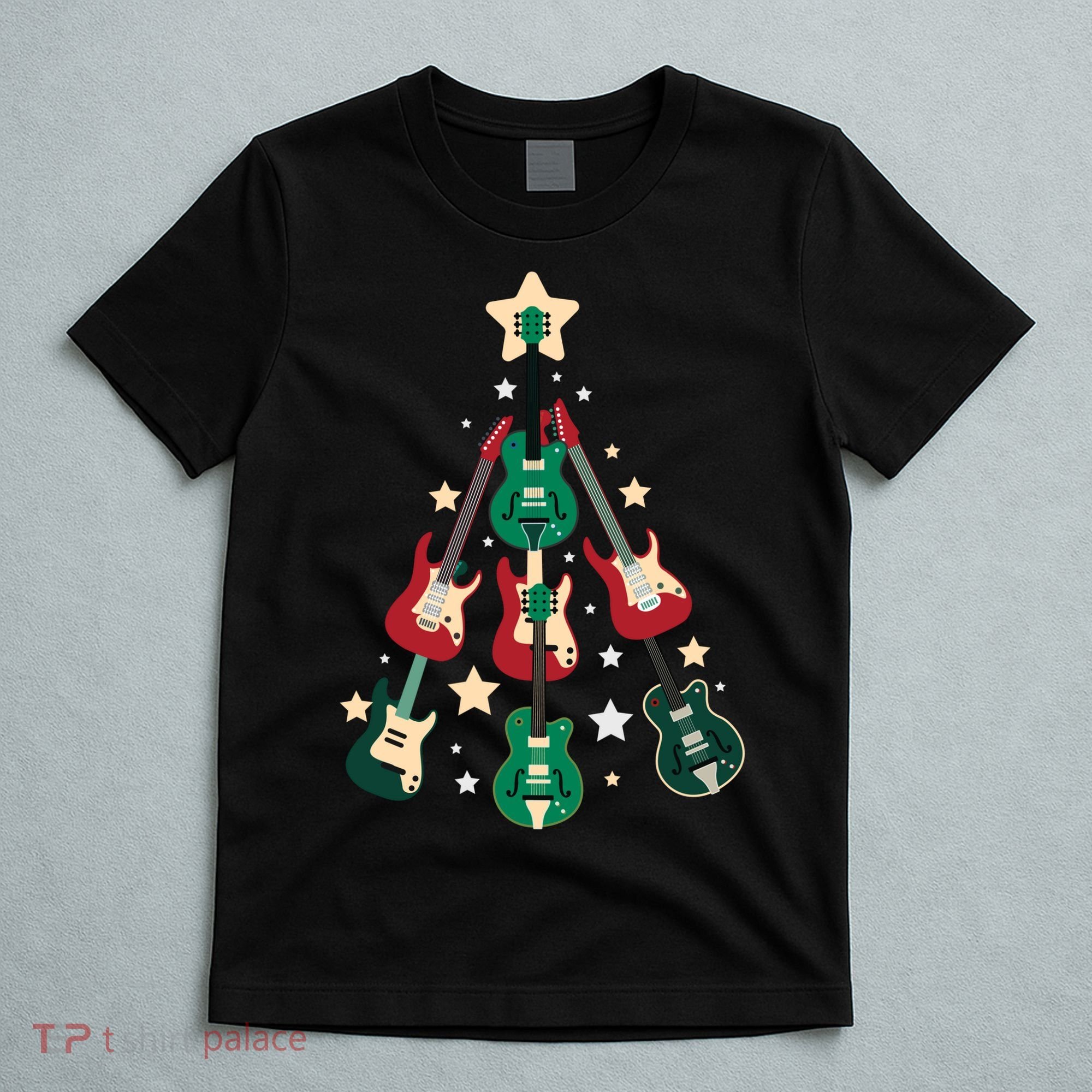 Christmas Guitar Tree  T-Shirt