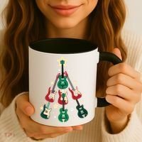 Christmas Guitar Tree  Coffee Mug thumb 3