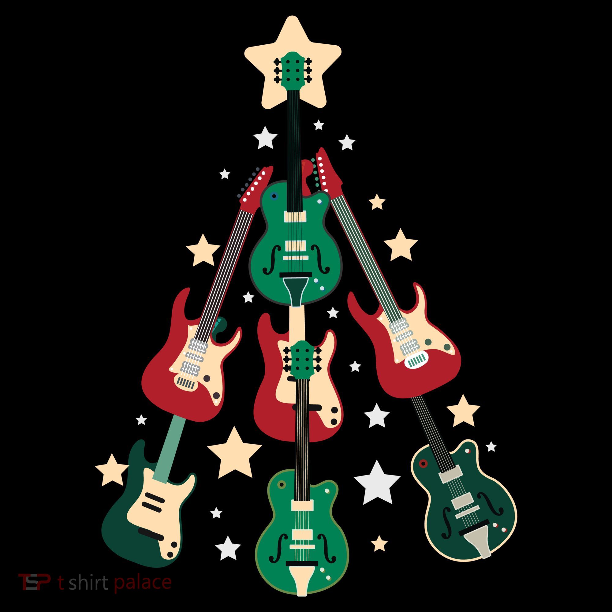 Christmas Guitar Tree  Women's Hoodie