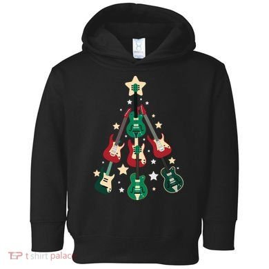 Christmas Guitar Tree  Toddler Hoodie