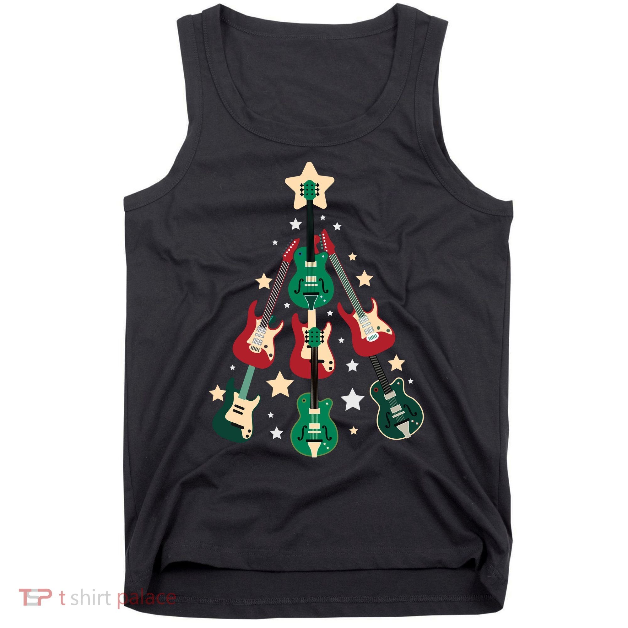 Christmas Guitar Tree  Tank Top