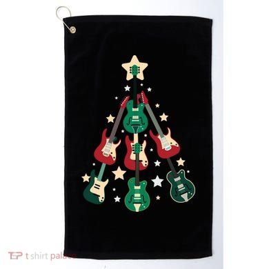 Christmas Guitar Tree  Golf Towel