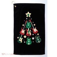 Christmas Guitar Tree  Golf Towel thumb 0