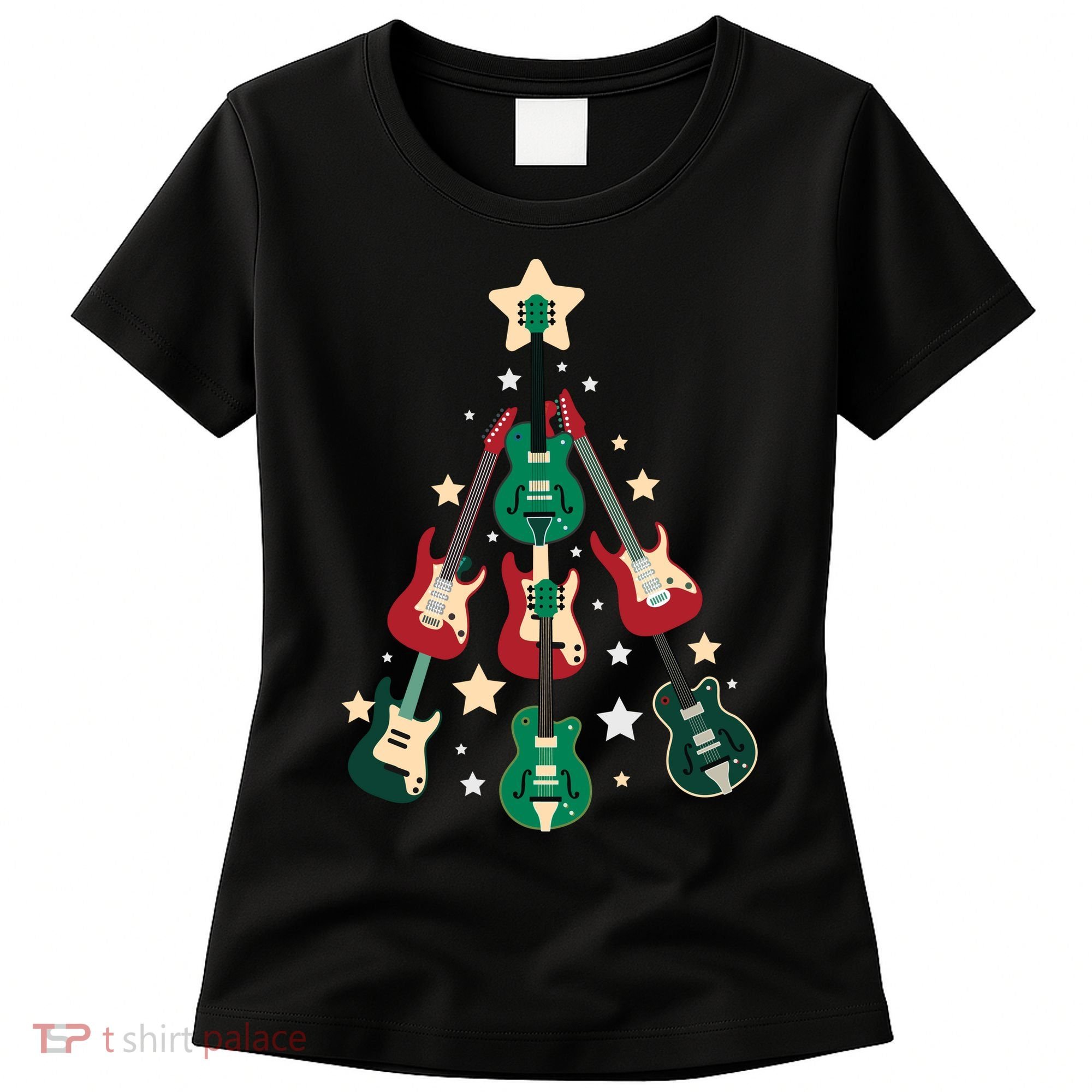 Christmas Guitar Tree  Women's T-Shirt