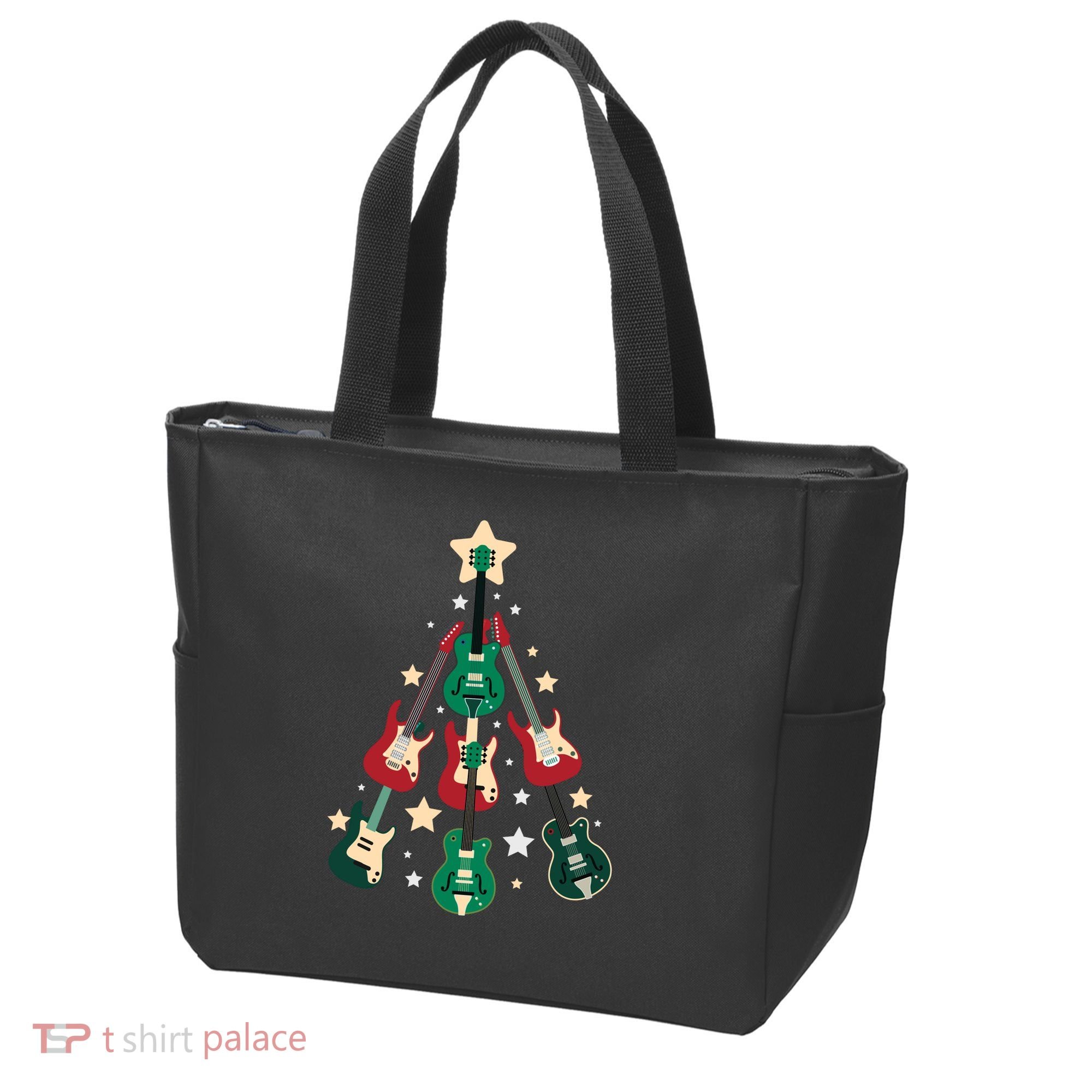Christmas Guitar Tree  Tote Bag