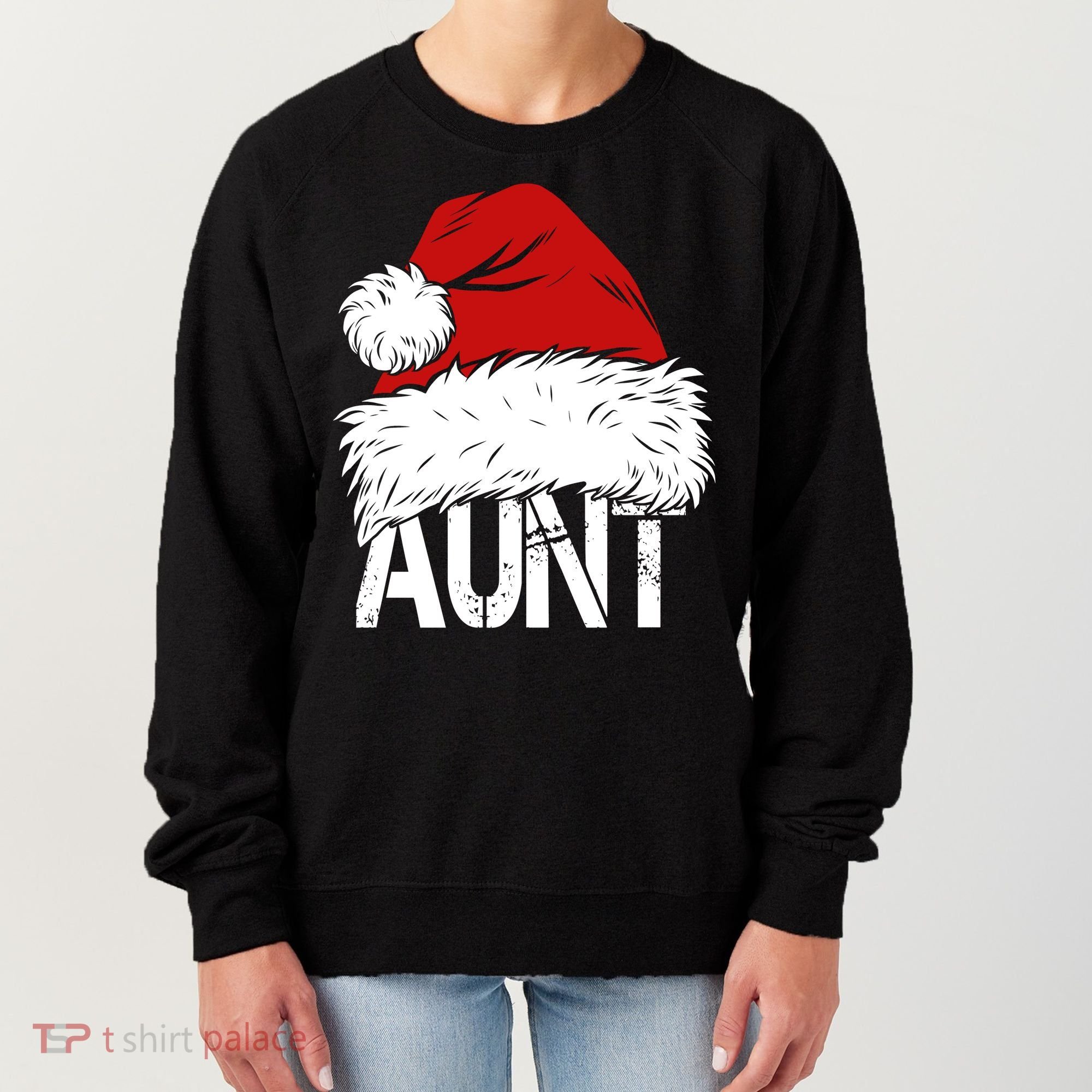 Christmas Hat Santa Aunt Women's Sweatshirt