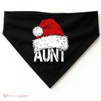 Christmas Hat Santa Aunt USA-Made Doggie Bandana thumb 0