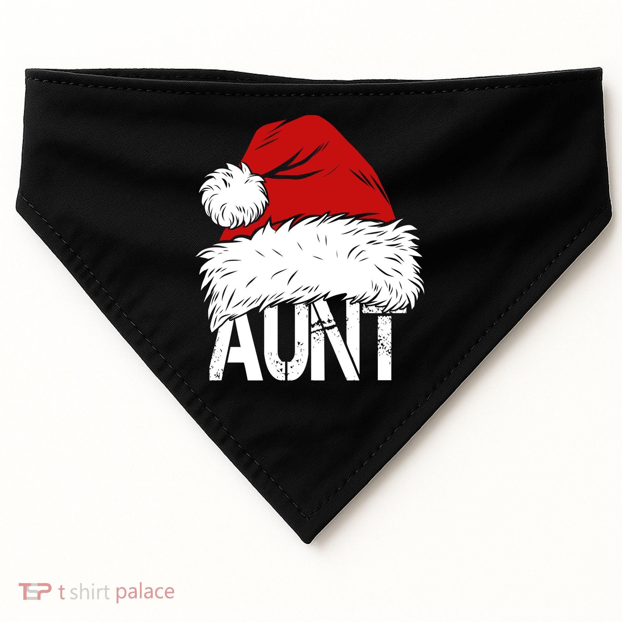 Christmas Hat Santa Aunt USA-Made Doggie Bandana