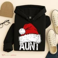 Christmas Hat Santa Aunt Hoodie thumb 4