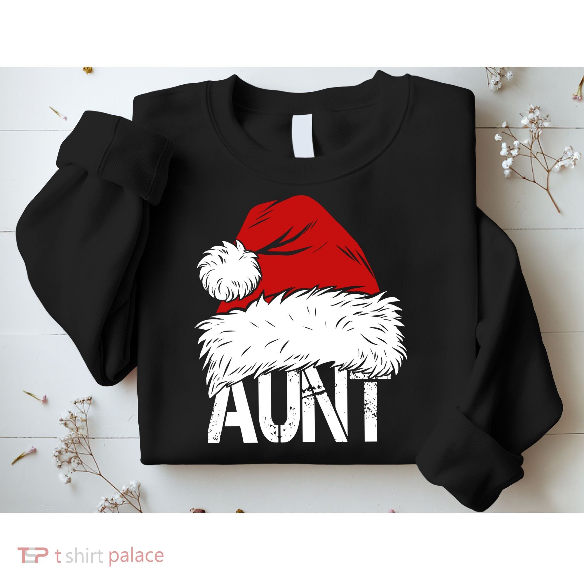 Christmas Hat Santa Aunt Sweatshirt