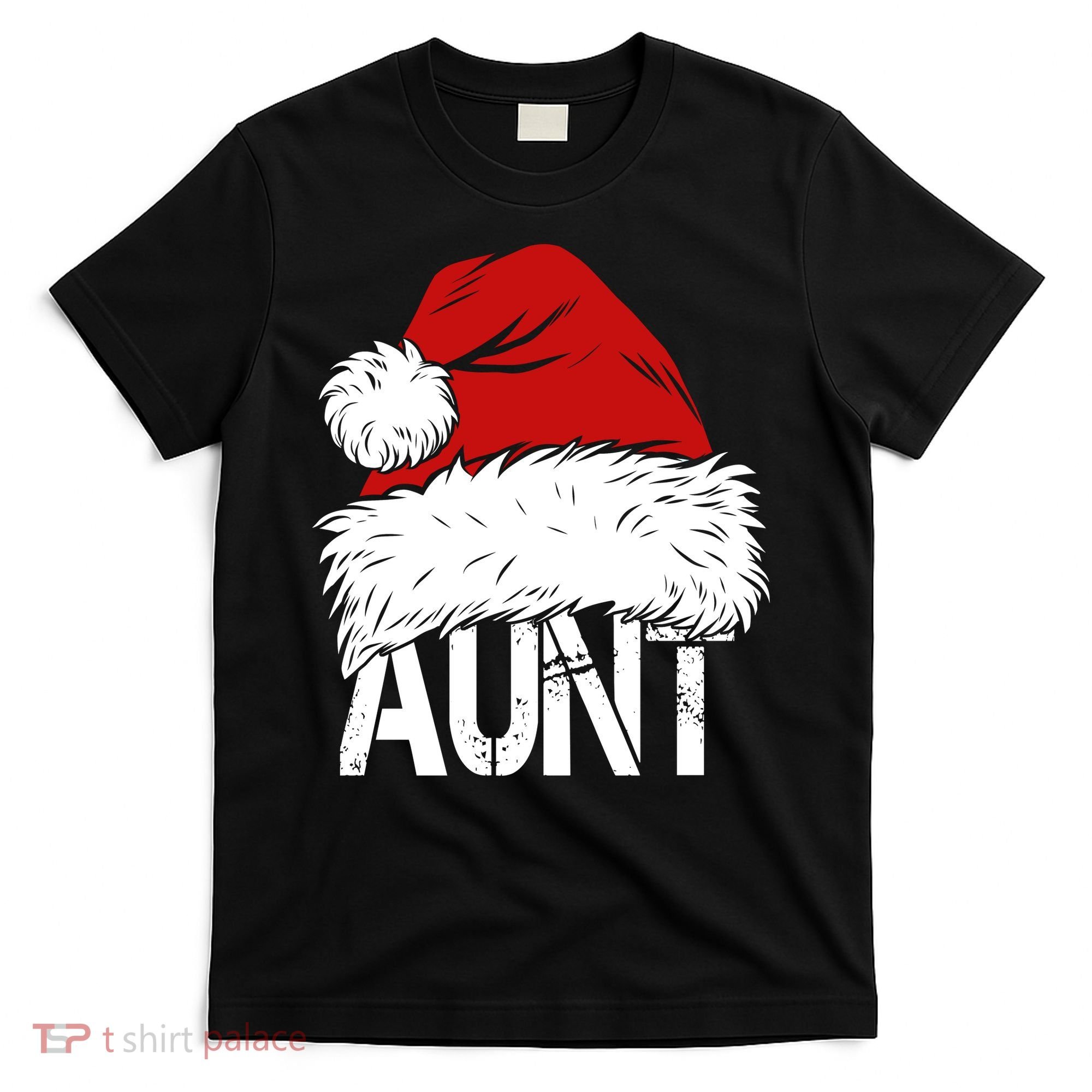 Christmas Hat Santa Aunt T-Shirt