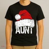 Christmas Hat Santa Aunt T-Shirt thumb 3