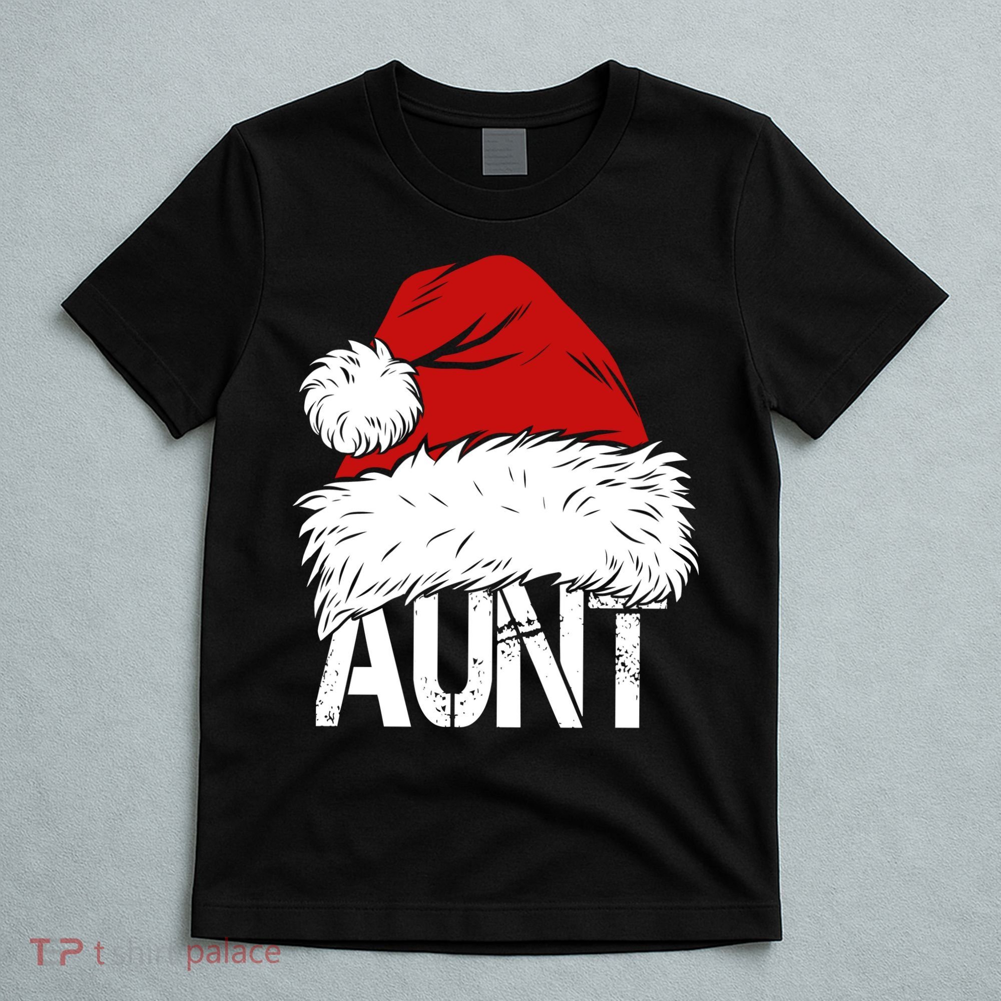 Christmas Hat Santa Aunt T-Shirt
