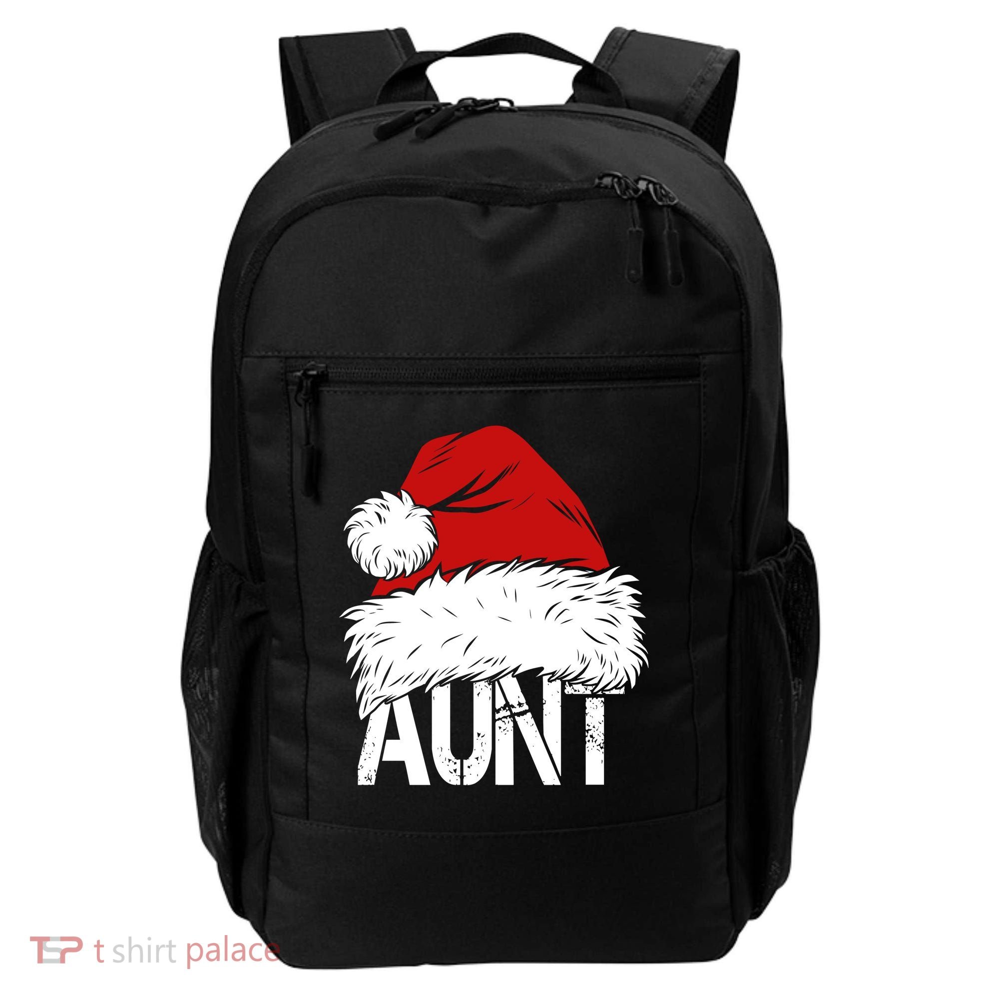 Christmas Hat Santa Aunt Backpack