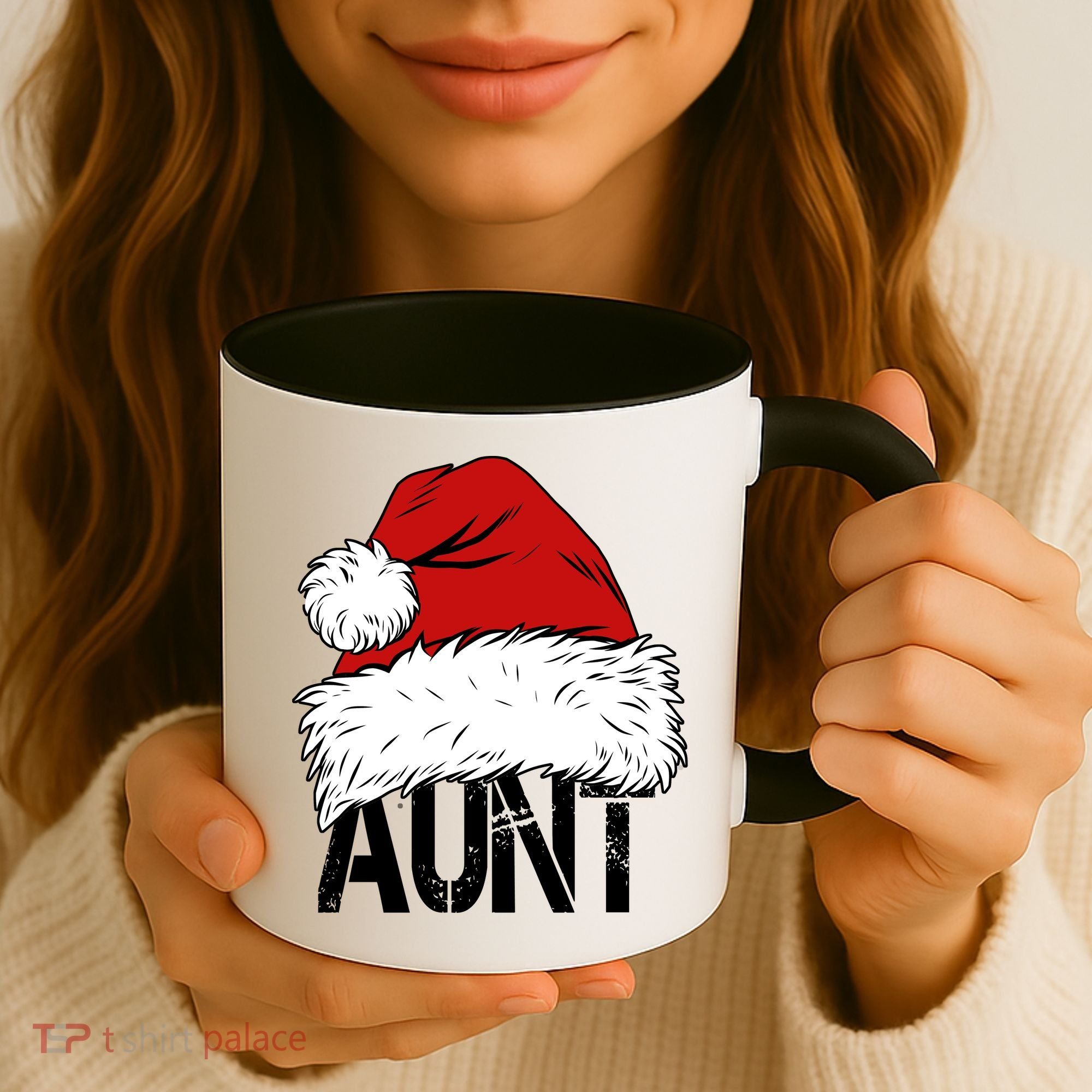 Christmas Hat Santa Aunt Coffee Mug