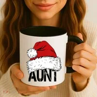 Christmas Hat Santa Aunt Coffee Mug thumb 3