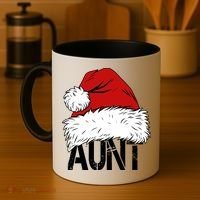 Christmas Hat Santa Aunt Coffee Mug thumb 4