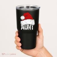 Christmas Hat Santa Aunt Tumbler thumb 2