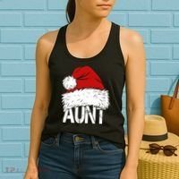 Christmas Hat Santa Aunt Women's Tank Top thumb 2