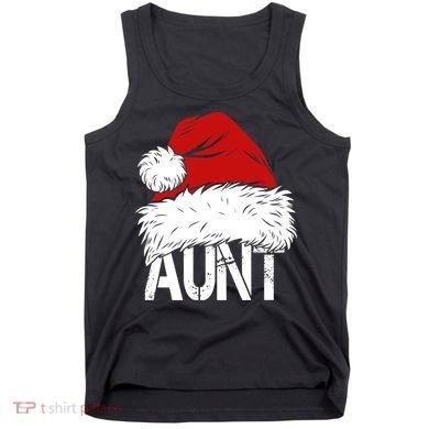 Christmas Hat Santa Aunt Tank Top