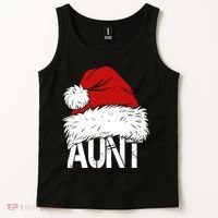 Christmas Hat Santa Aunt Tank Top thumb 2