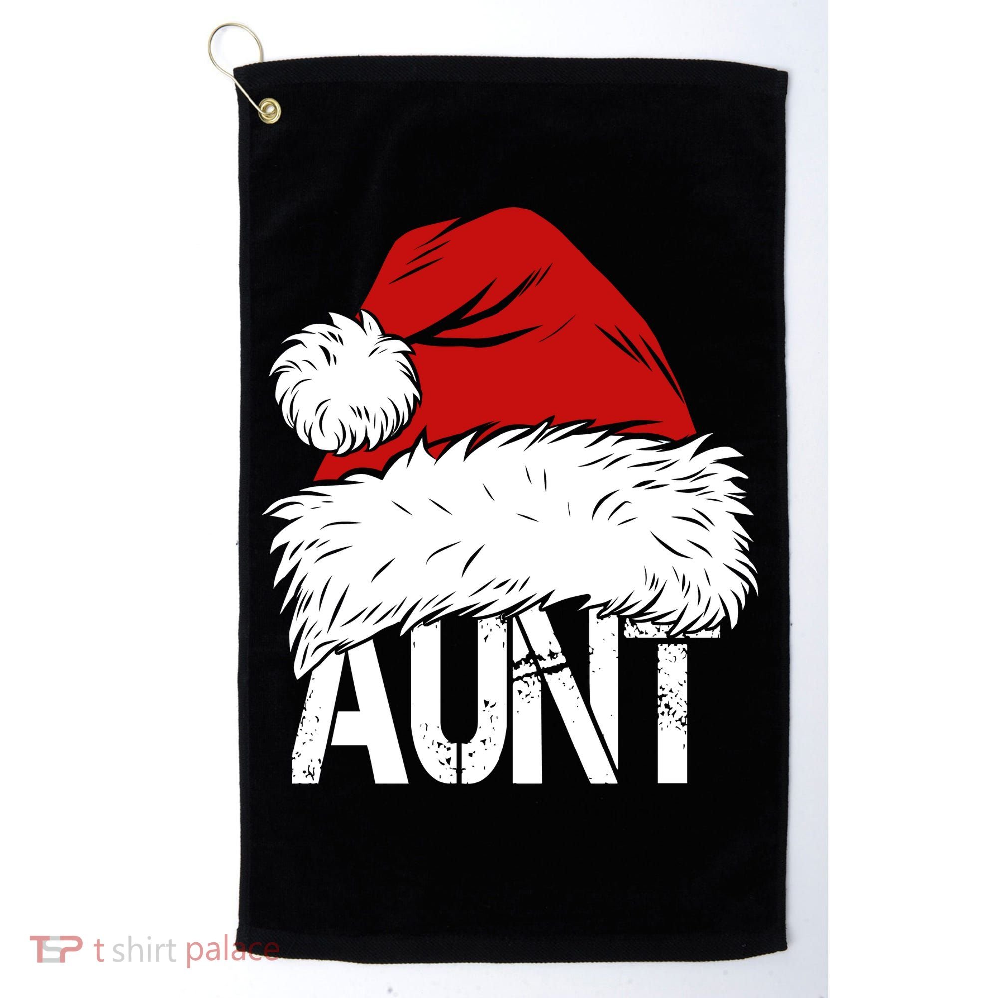 Christmas Hat Santa Aunt Golf Towel