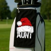 Christmas Hat Santa Aunt Golf Towel thumb 2
