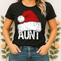 Christmas Hat Santa Aunt Women's T-Shirt thumb 2