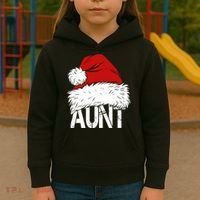 Christmas Hat Santa Aunt Kids Hoodie thumb 3