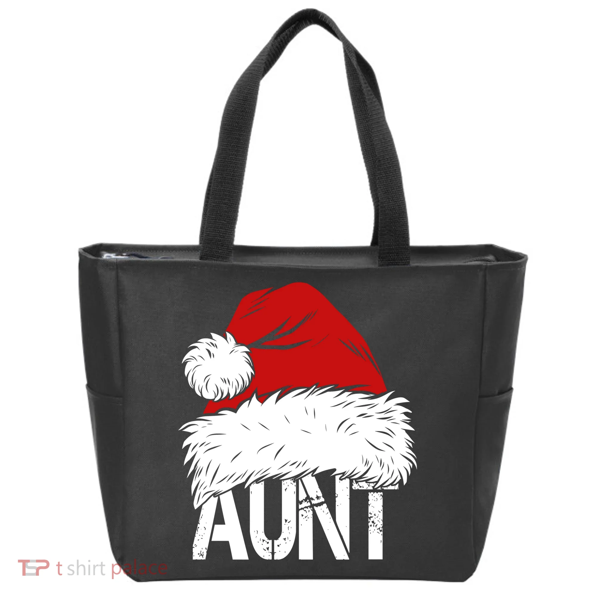 Christmas Hat Santa Aunt Tote Bag