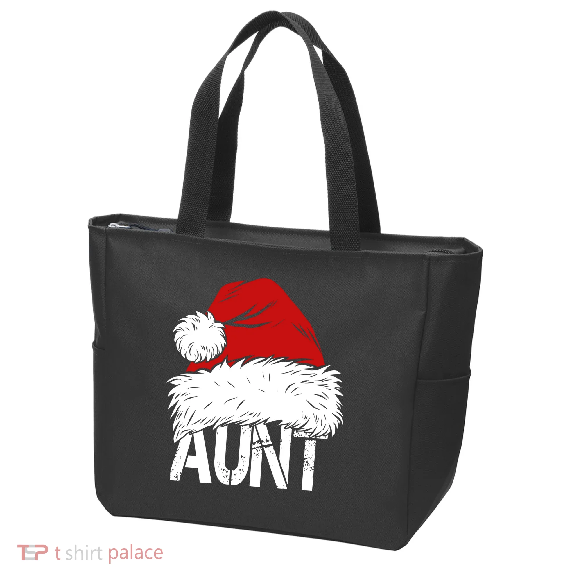 Christmas Hat Santa Aunt Tote Bag