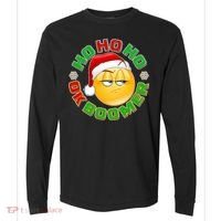 Christmas HO HO HO Ok Boomer Comfort Colors Heavyweight Long Sleeve T-Shirt thumb 0