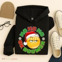 Christmas HO HO HO Ok Boomer Hoodie thumb 4