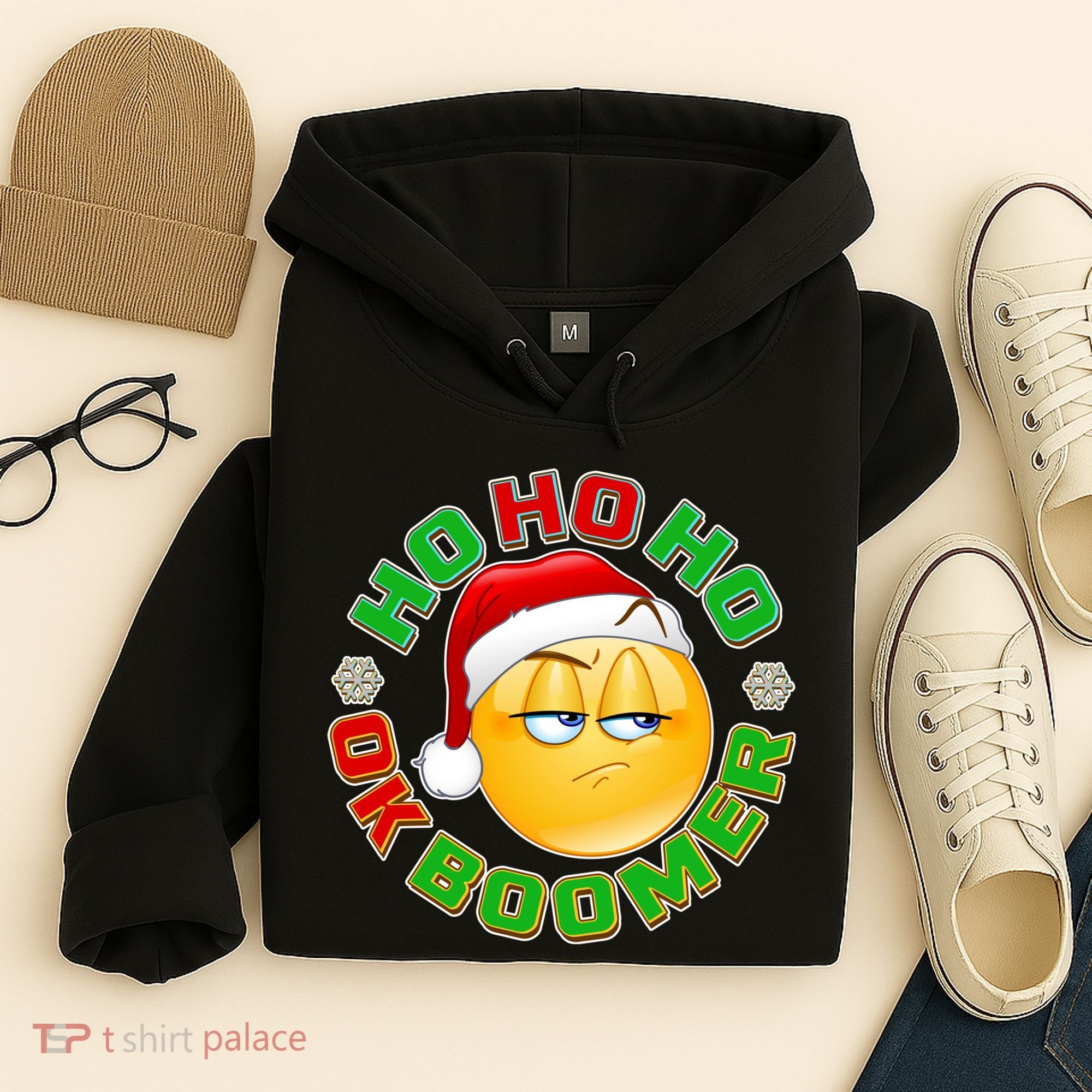 Christmas HO HO HO Ok Boomer Hoodie