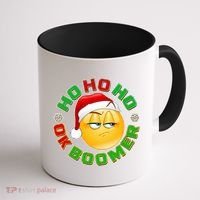 Christmas HO HO HO Ok Boomer Coffee Mug thumb 1