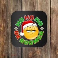 Christmas HO HO HO Ok Boomer Coaster thumb 0