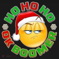 Christmas HO HO HO Ok Boomer Ornament thumb 1