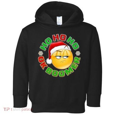 Christmas HO HO HO Ok Boomer Toddler Hoodie