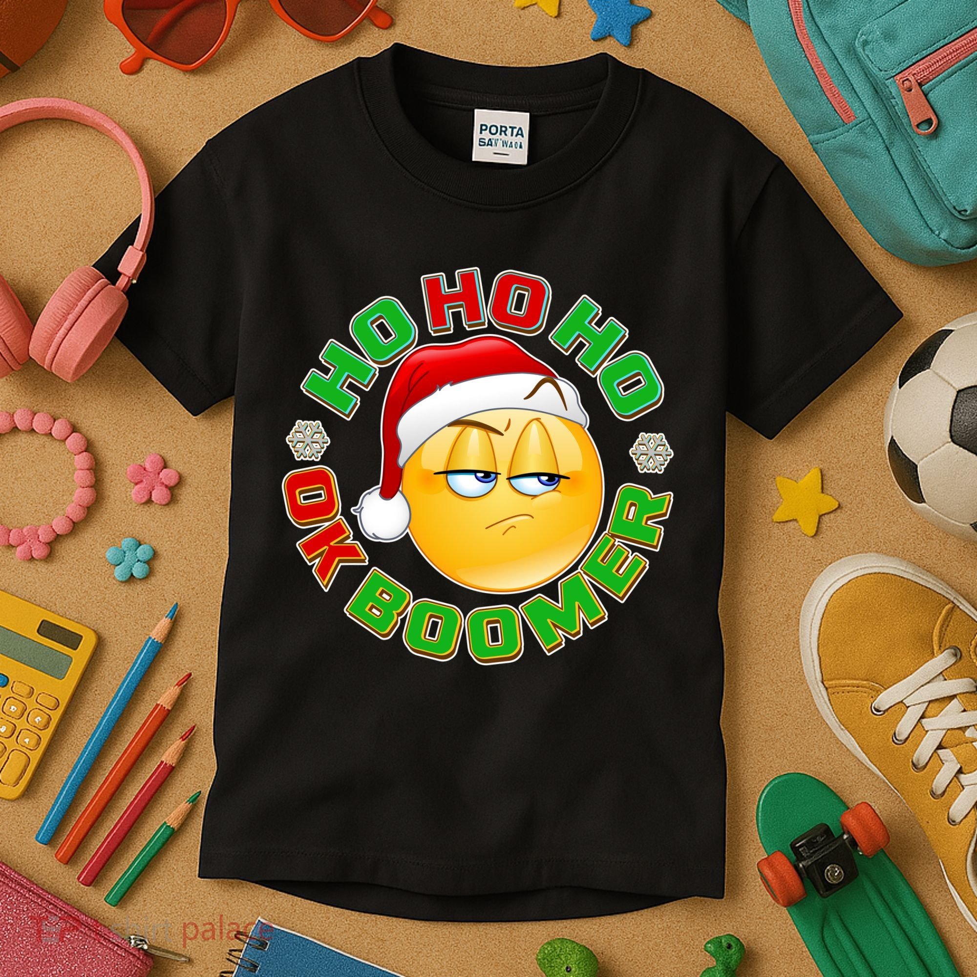 Christmas HO HO HO Ok Boomer Kids T-Shirt