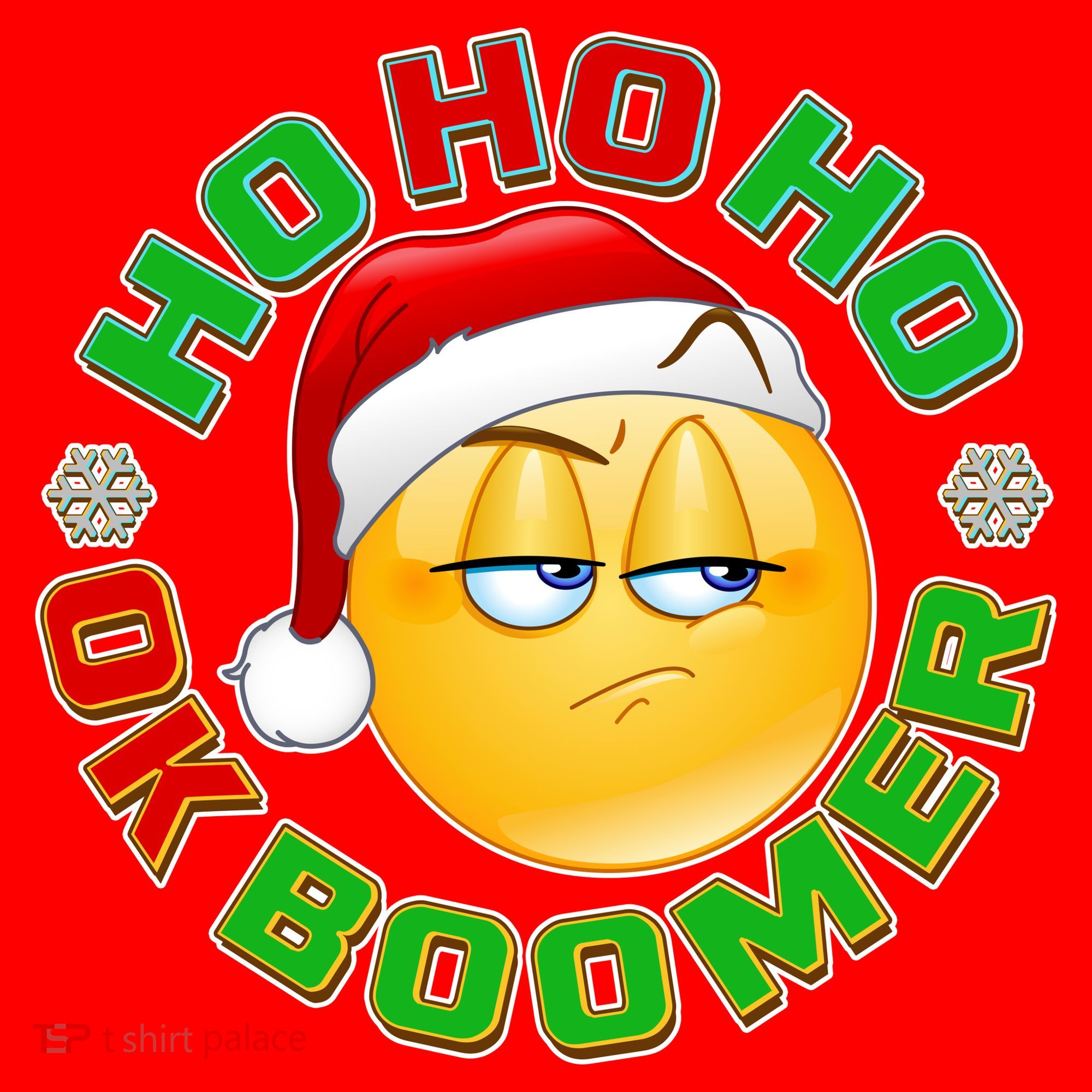 Christmas HO HO HO Ok Boomer Santa Hat
