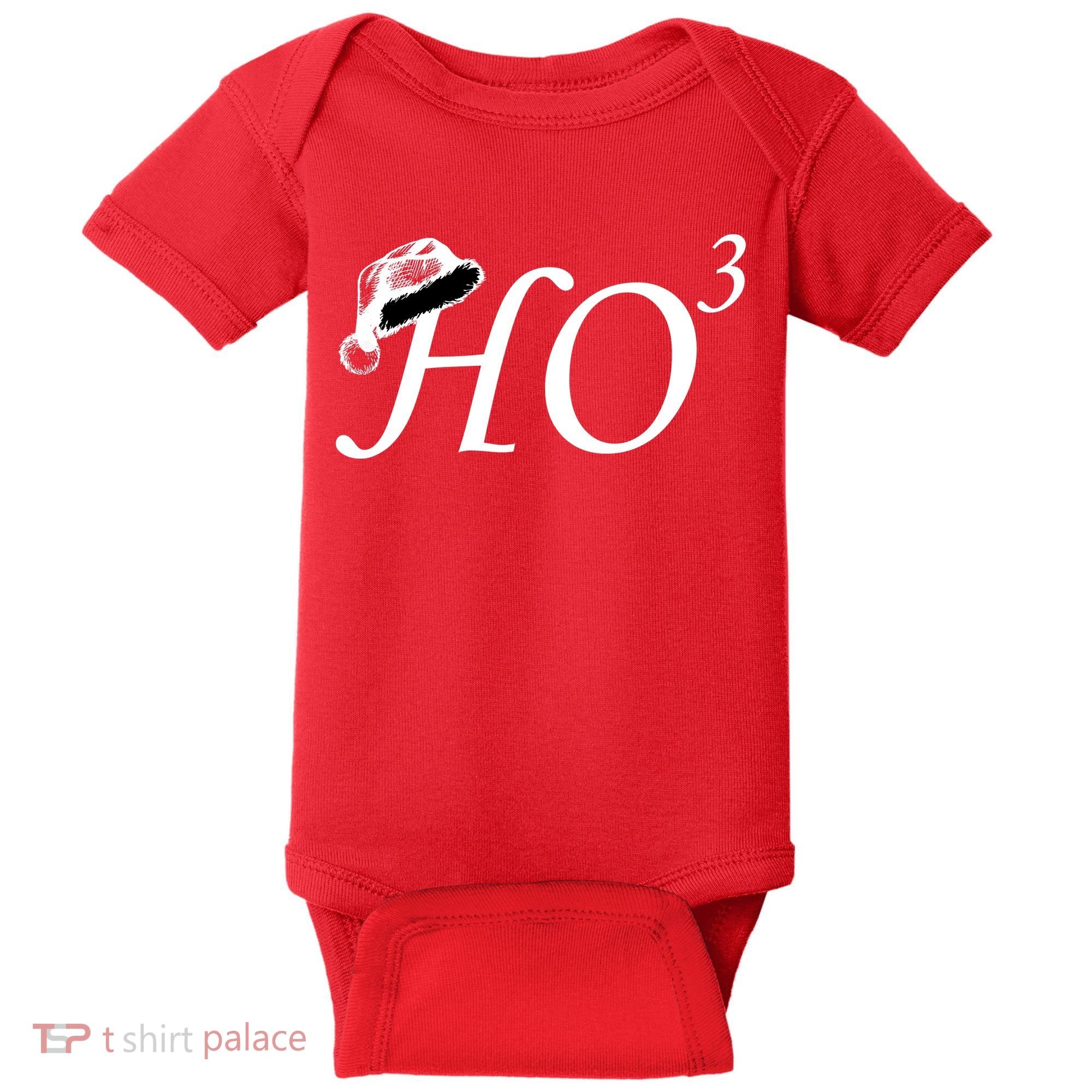Christmas HO Times Three Baby Bodysuit